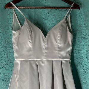 Cream high low, open back dress